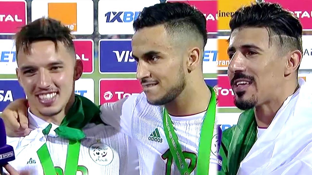 لقاءات مع لاعبي منتخب الجزائر بعد الفوز على السنغال والتتويج بلقب كأس أمم أفريقيا 2019
