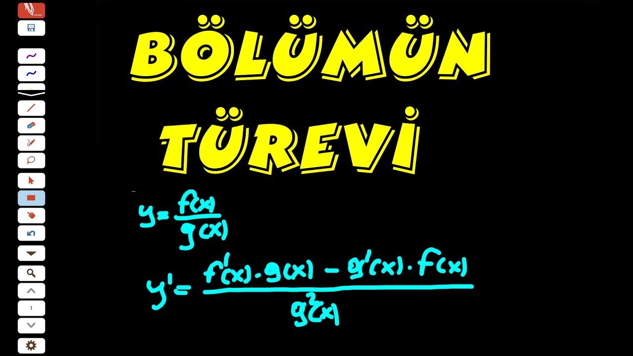 İSPAT : BÖLÜM TÜREVİ ( AYT MATEMATİK / TÜREV )