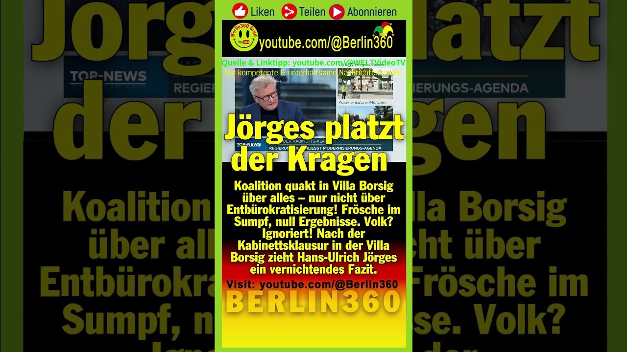 #Politikversagen #B&uuml;rokratie #Koalition #VillaBorsig #Entt&auml;uschung #Modernisierung #J&ouml;rges #Chaos
