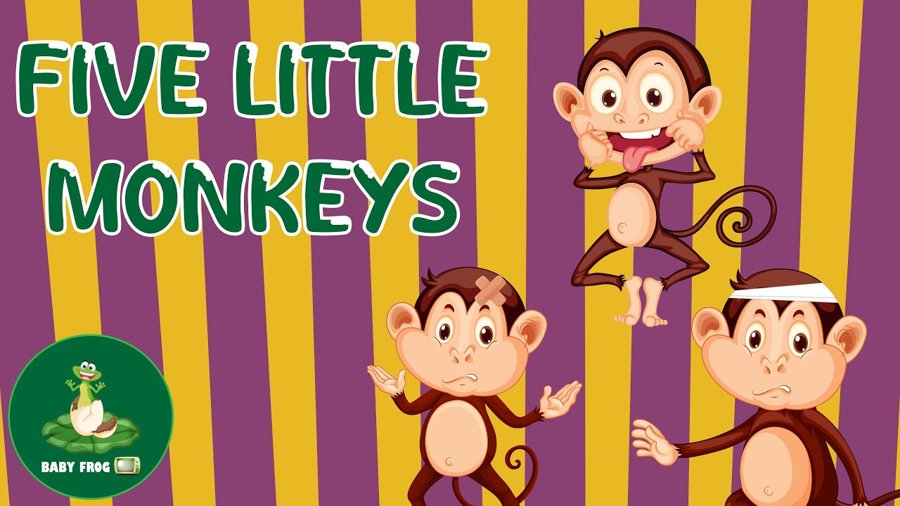 Five Little Monkeys Jumping On The Bed - Nursery Rhymes & Kids Songs @BabyFrogTV