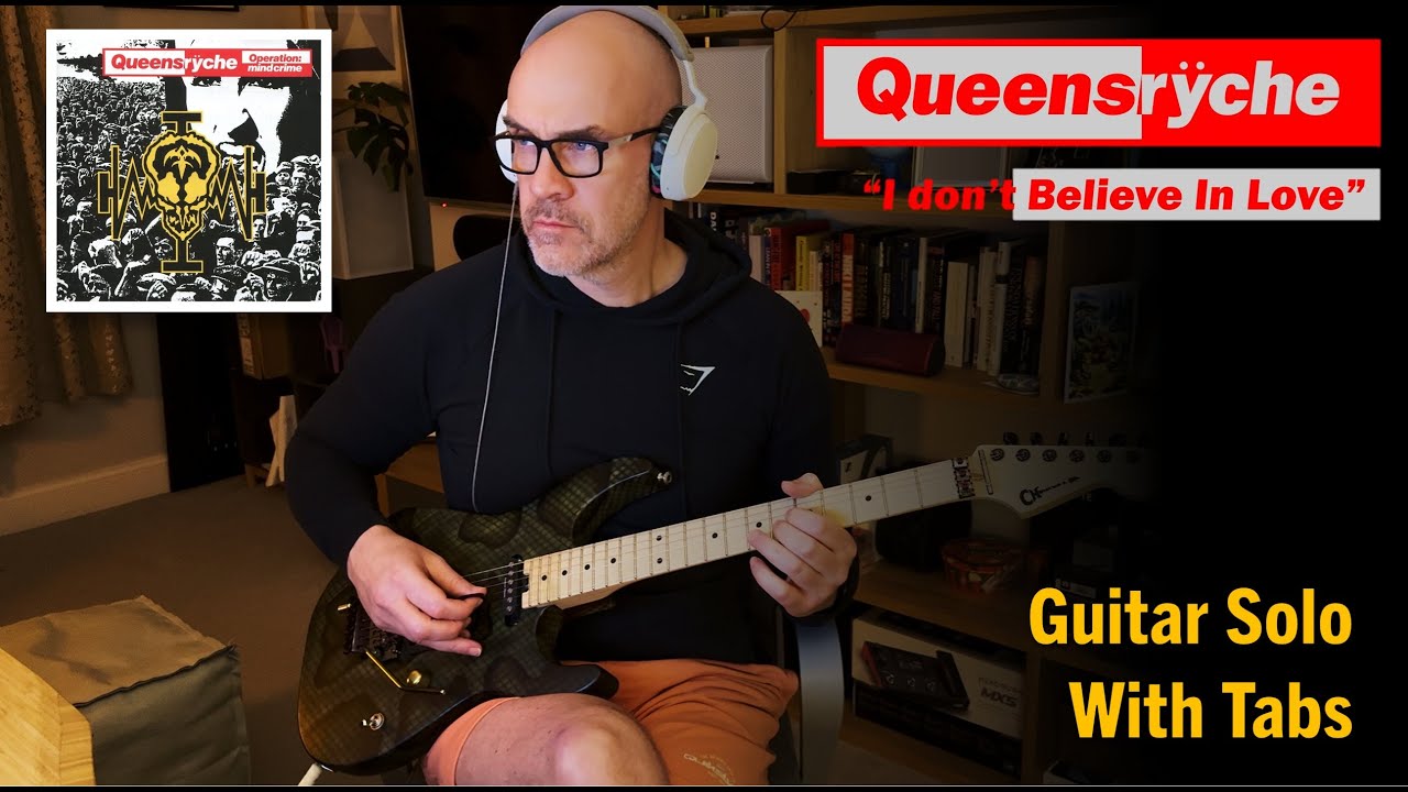Queensrÿche - I Don't Believe in Love - if you like guitar harmonies, learn this.  Intermediate Tab 
