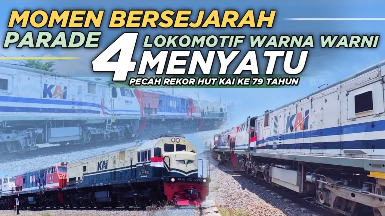 HEBOH‼️ PARADE LOKOMOTIF PECAH REKOR | Momen 4 Lokomotif Berjalan Bikin Semua Masyarakat Kaget