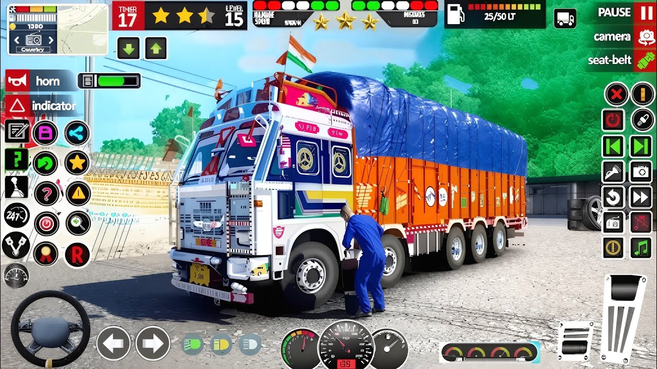 Truck game village life in truck simulator indonesia ll krnd gadi game 
