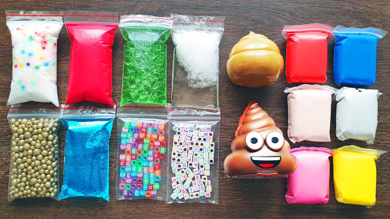 Making Slime with Bags & Clay | Izabela Stress