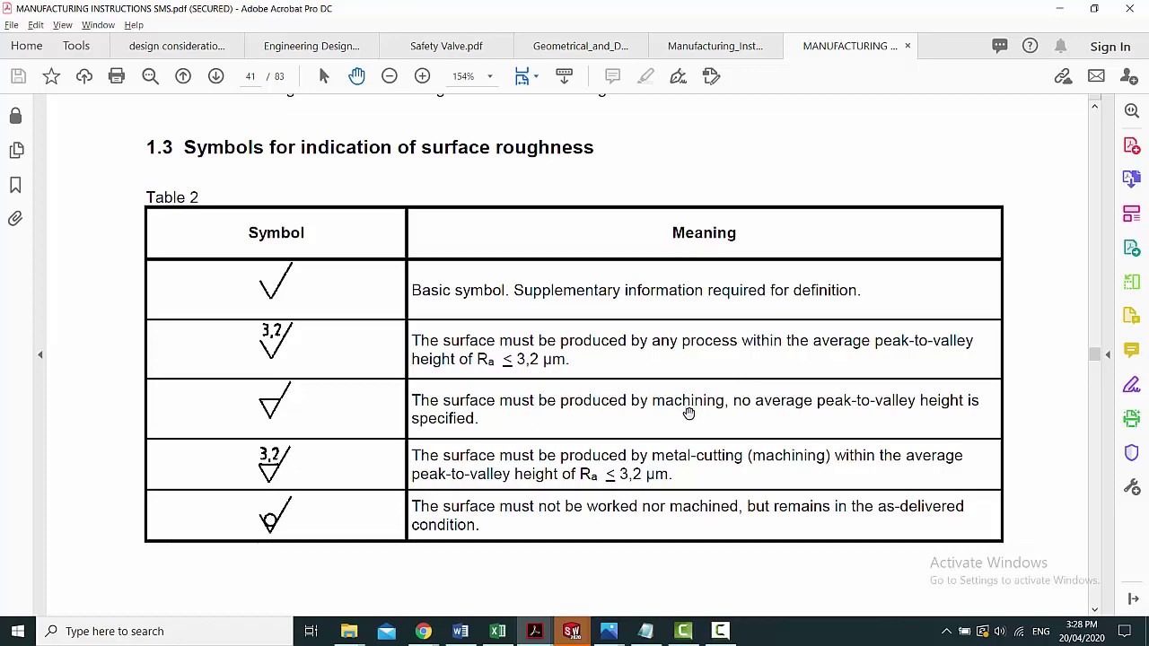 Surface Roughness and tolerance in SolidWorks شرح خشونة الاسطح والتفاوتات في الرسم الهندسي سوليدوركس