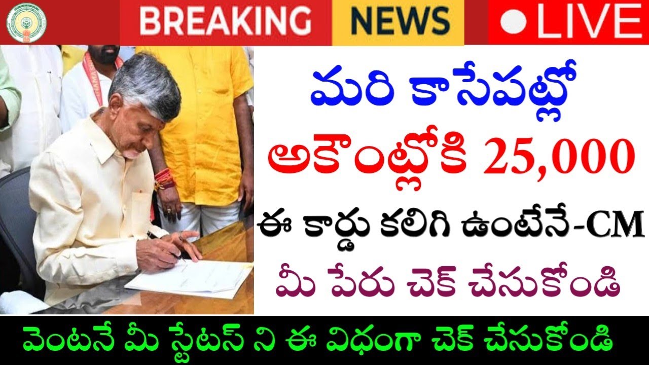 కాసేపట్లో అకౌంట్లోకి  25,000 జమ|మీ పేరు చెక్ చేసుకోండి|nethannala sevalo scheme 25,000/-|Ap Schemes