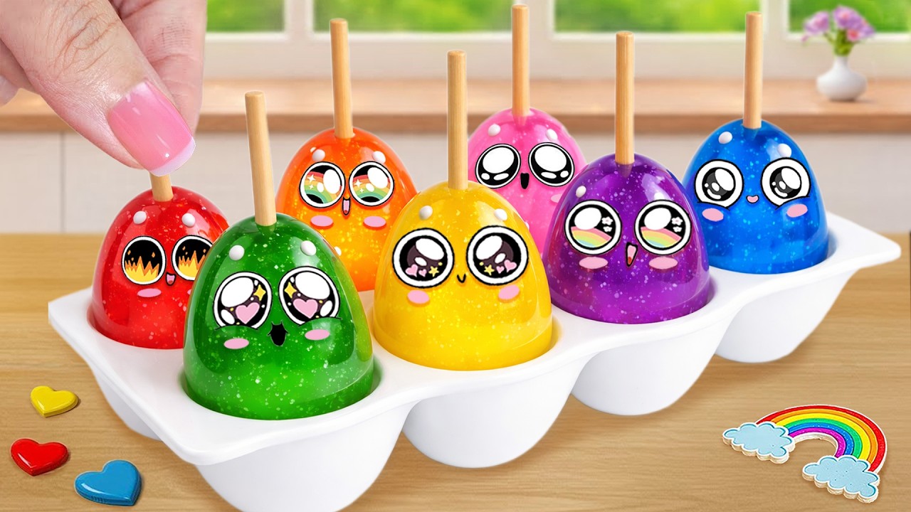 Coolest Rainbow Watermelon Jelly Eggs🌈Sweetest Mini Rainbow Treats Recipe Ideas✨