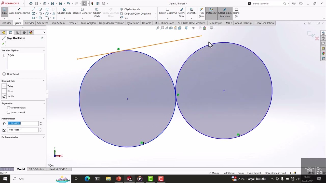 23-SolidWorks SketchTools Sketch Relations and Definition