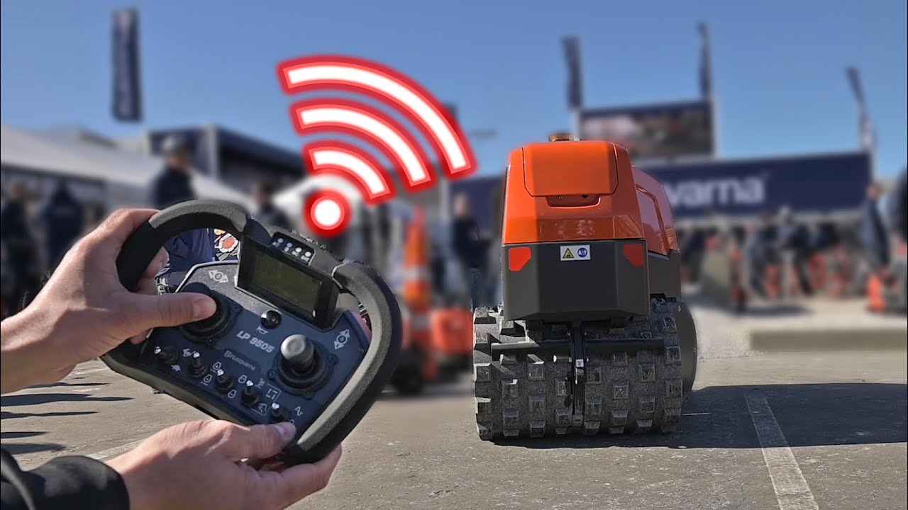 НОВЫЙ ЗАПУСК ТРАНЦЕВОГО КАЧАЛКИ Husqvarna С ДИСТАНЦИОННЫМ УПРАВЛЕНИЕМ