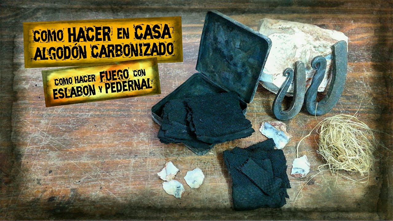 Como Hacer ALGODÓN CARBONIZADO en Casa | BUSHCRAFT - SUPERVIVENCIA