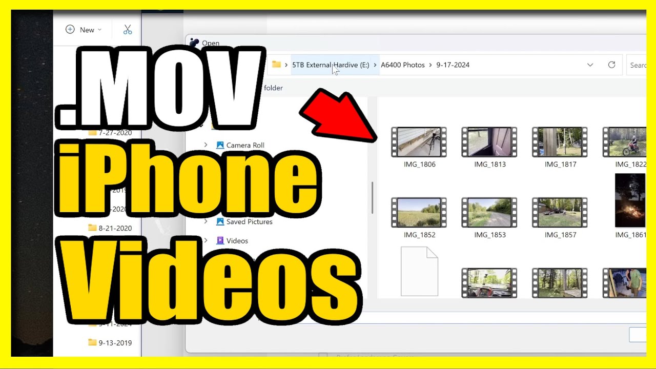 Как отображать миниатюры изображений для видео .MOV iPhone в Windows 10 или 11