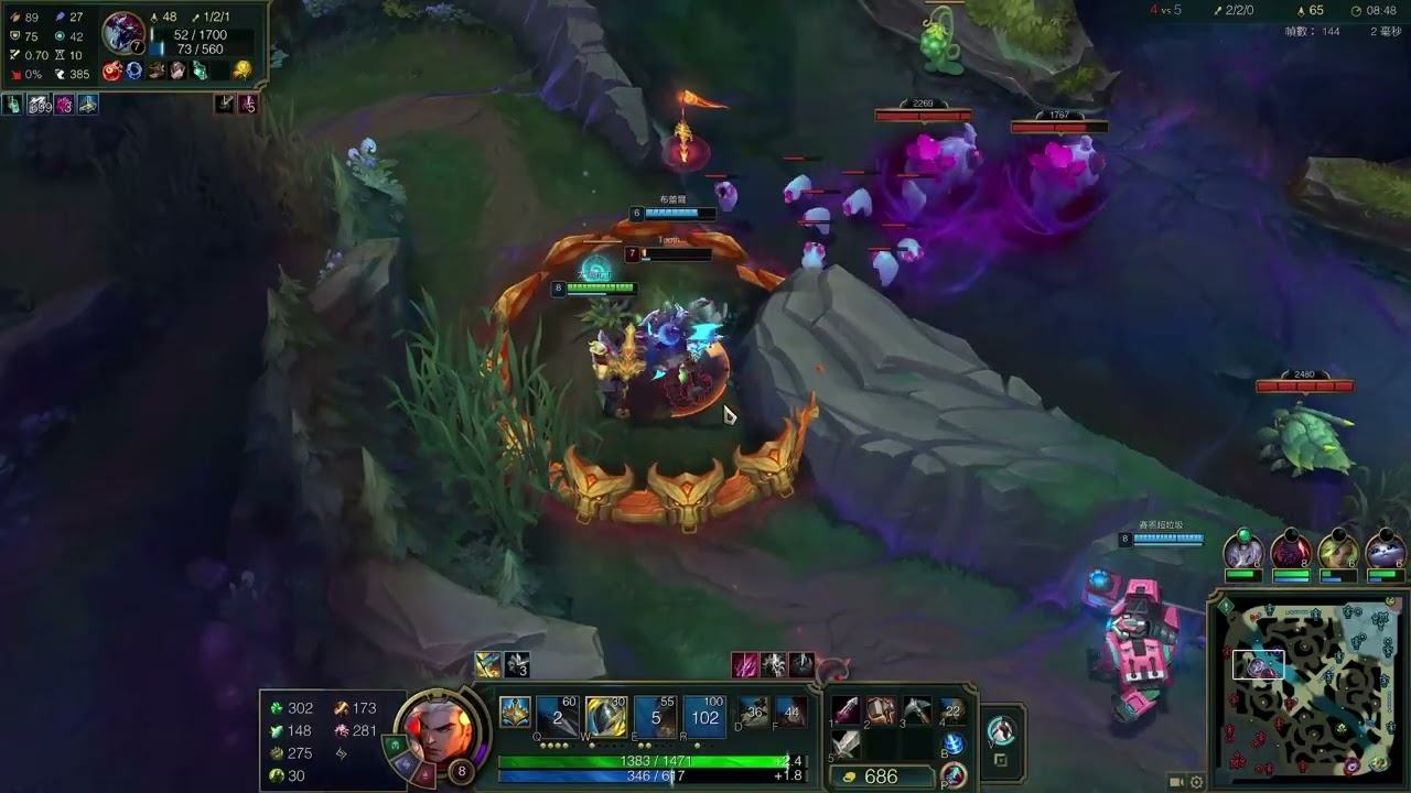 鑽二 上路 嘉文四世 vs 科加斯 / Diamond 2 Top Jarvan IV vs Chogath