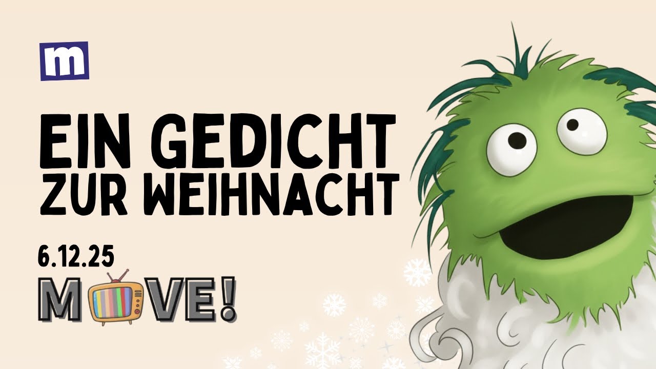 „Ein Gedicht zur Weihnacht“ | Zur MOVE-Sendung vom 6.12.25 | mooppetainment-TV