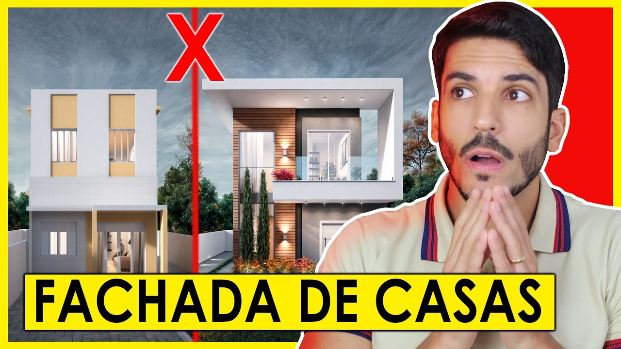 FACHADA DE CASAS – COMO SERIA  CASAS MODERNAS  -  FRENTE DE CASAS SIMPLES E BONITAS