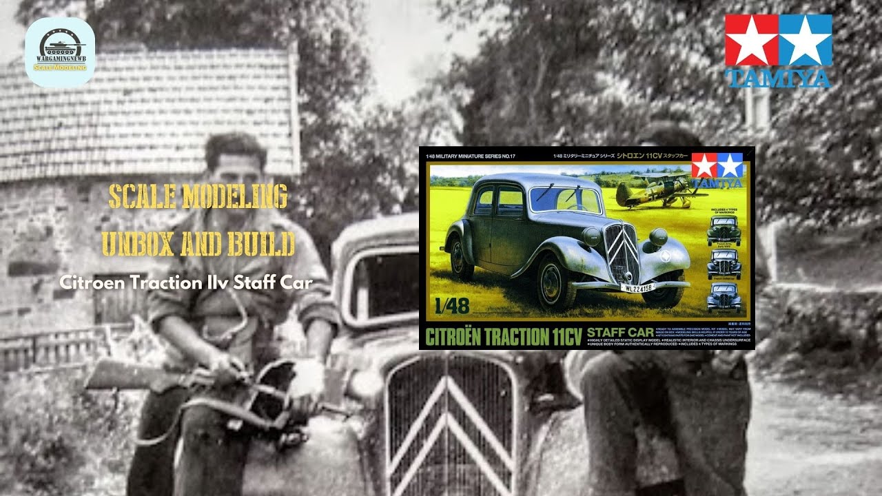 Unbox and Build: Tamiya Citroen Traction 11cv Staff Car No. 17 1/48 #tamiya