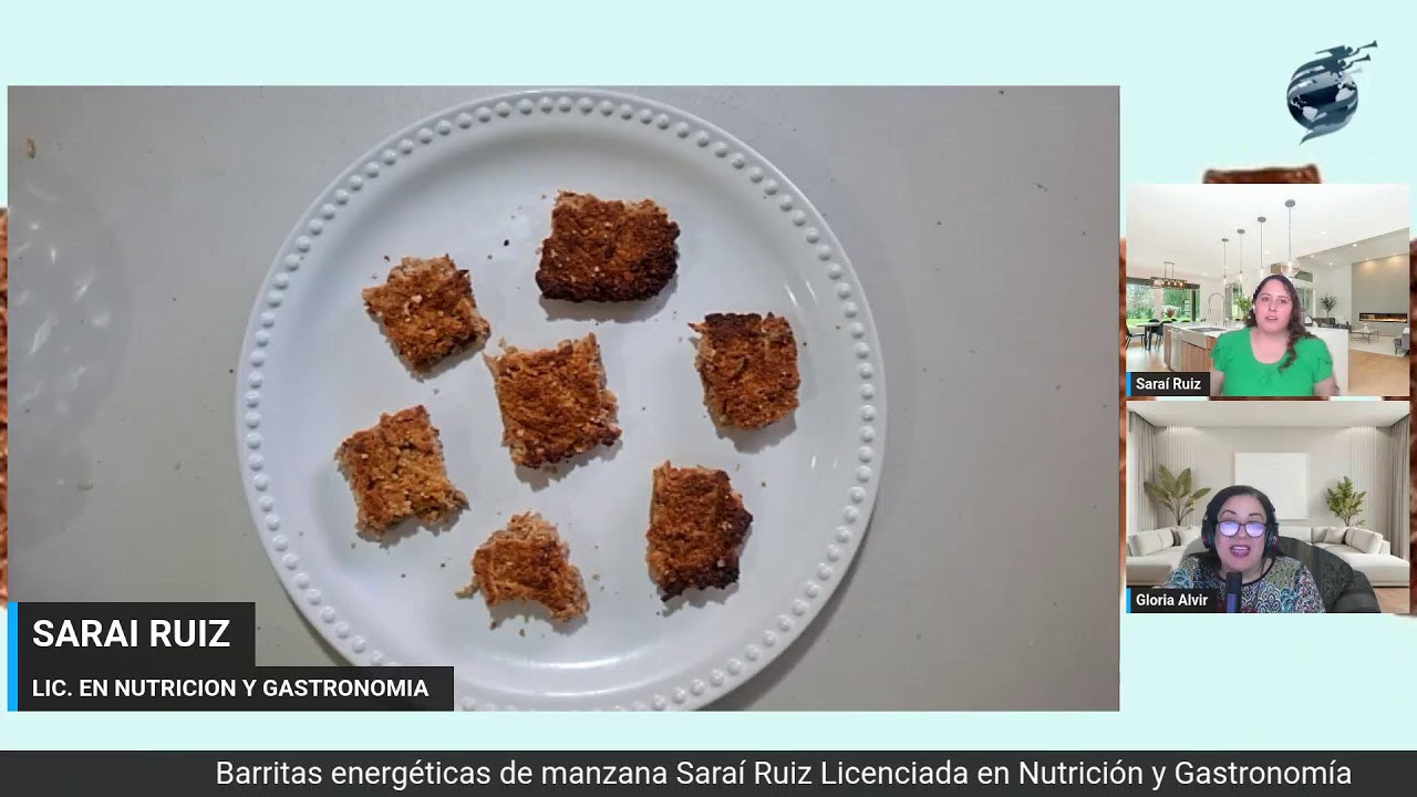 Barritas energéticas de manzana Saraí Ruiz Licenciada en Nutrición  y Gastronomía