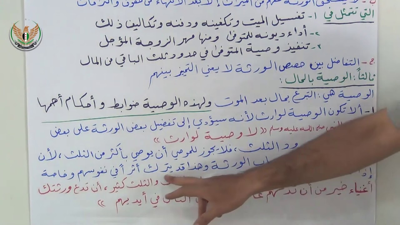 الثالث الثانوي  التربية الإسلامية  نظام المال في الإسلام