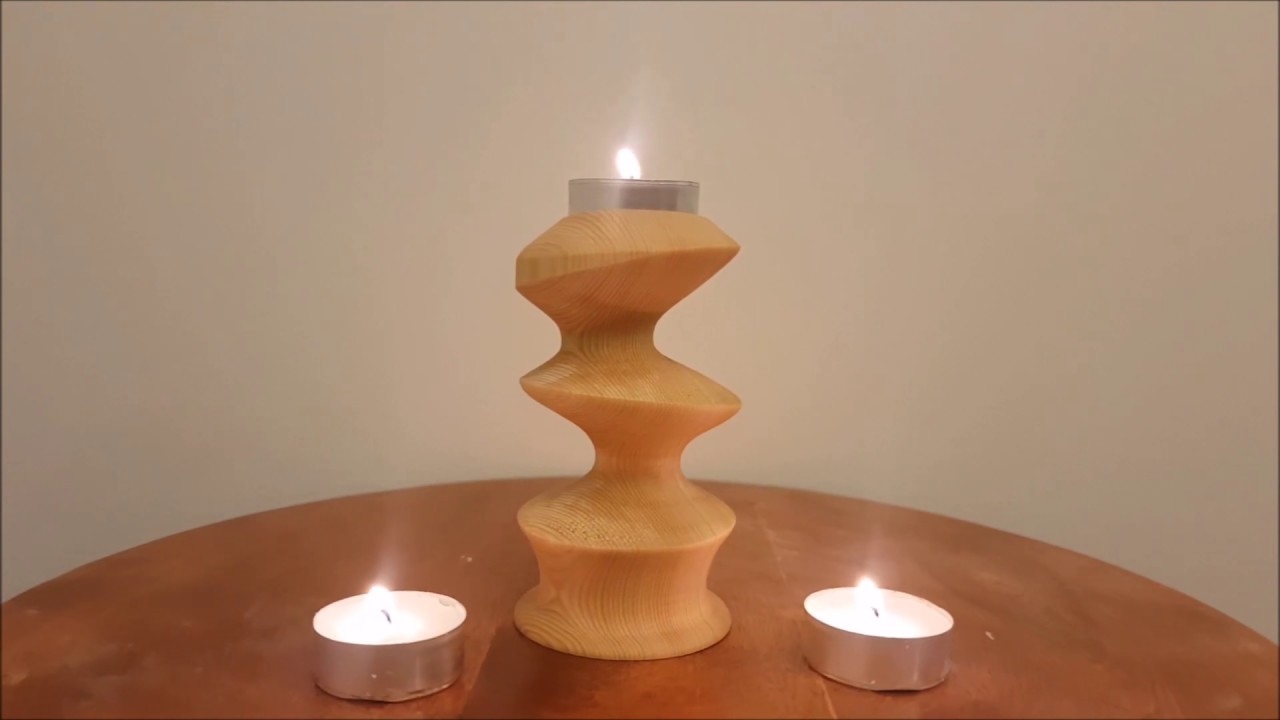 Turning an Off Center / Eccentric Candle Holder