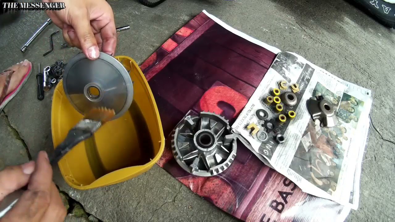 how to remove crankcase/cleaning pulley set on mio sporty part 2