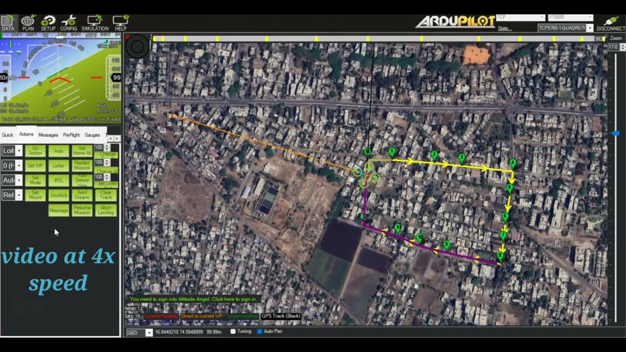 Drone Simulation & Log Analysis with Mission Planner