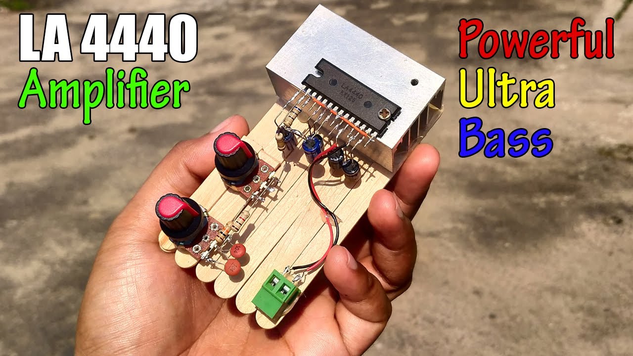 DIY Mini Power Amplifier LA4440 || Powerfull Ultra Bass