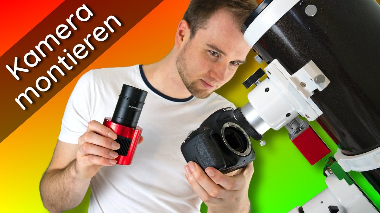 Kamera am Teleskop befestigen. So geht's!