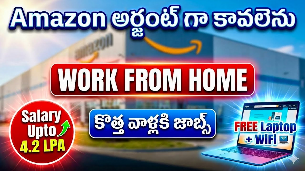 Amazon Work From Home Jobs 2026 | Freshers Eligible | apply now #amazon #workfromhome