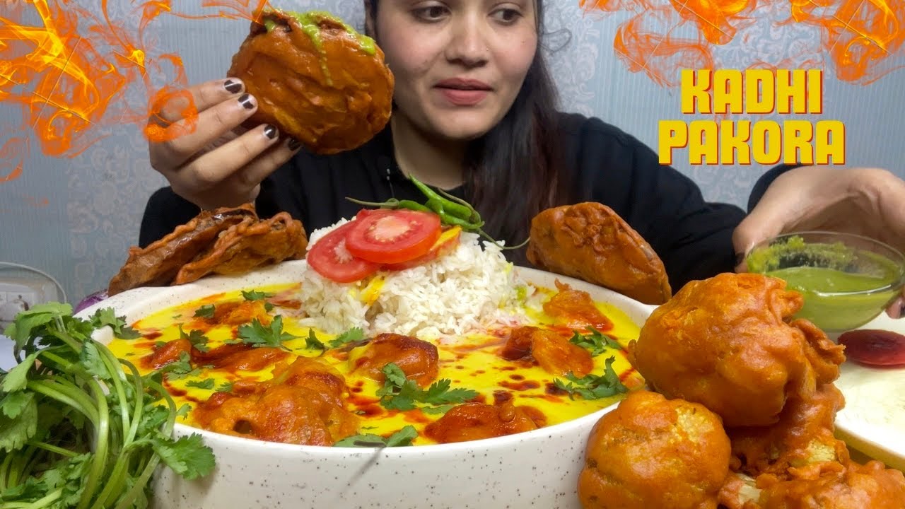 Kadhi Chawal | EATING KADHI CHAWAL | ASMR INDIAN FOOD MUKBANG