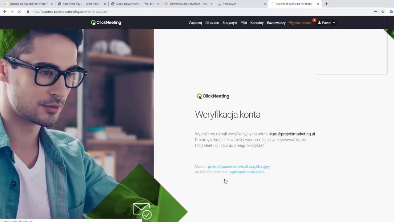 Płatny webinar ClickMeeting przez Przelewy24, WordPress i Fast Micro Pay