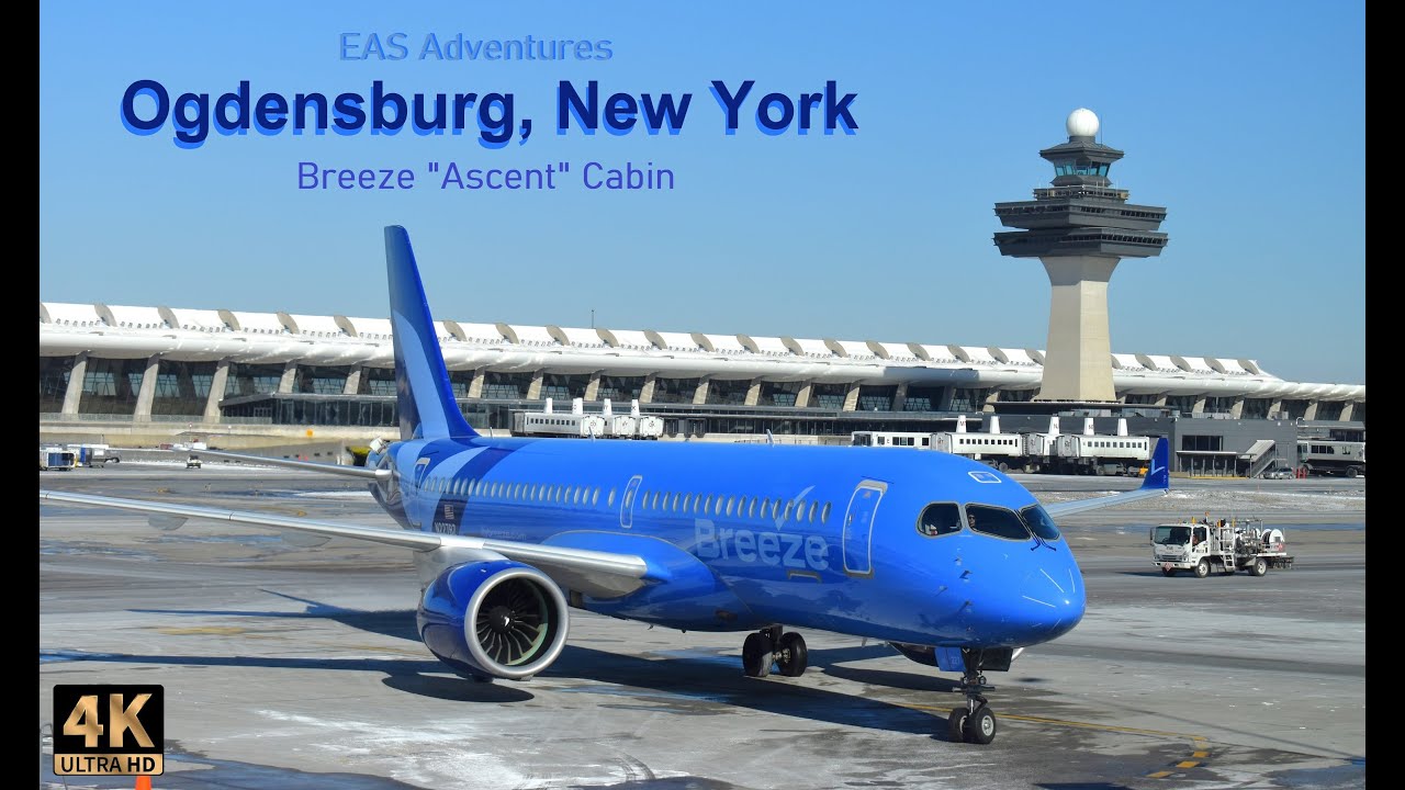 Breeze Airways First Class to Ogdensburg, N.Y. - 4K