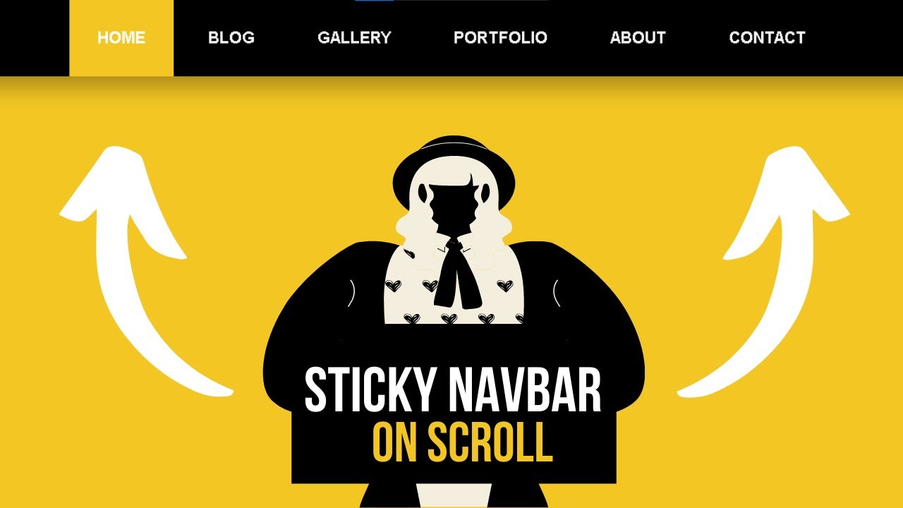 How To Create A Sticky Navigation Bar Using Html Css And Javascript