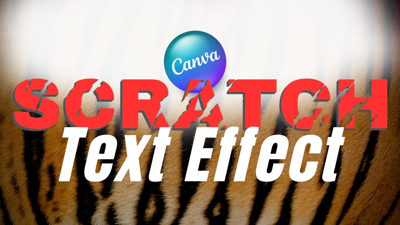 Scratch text effect | Typography art | Canva Tutorial