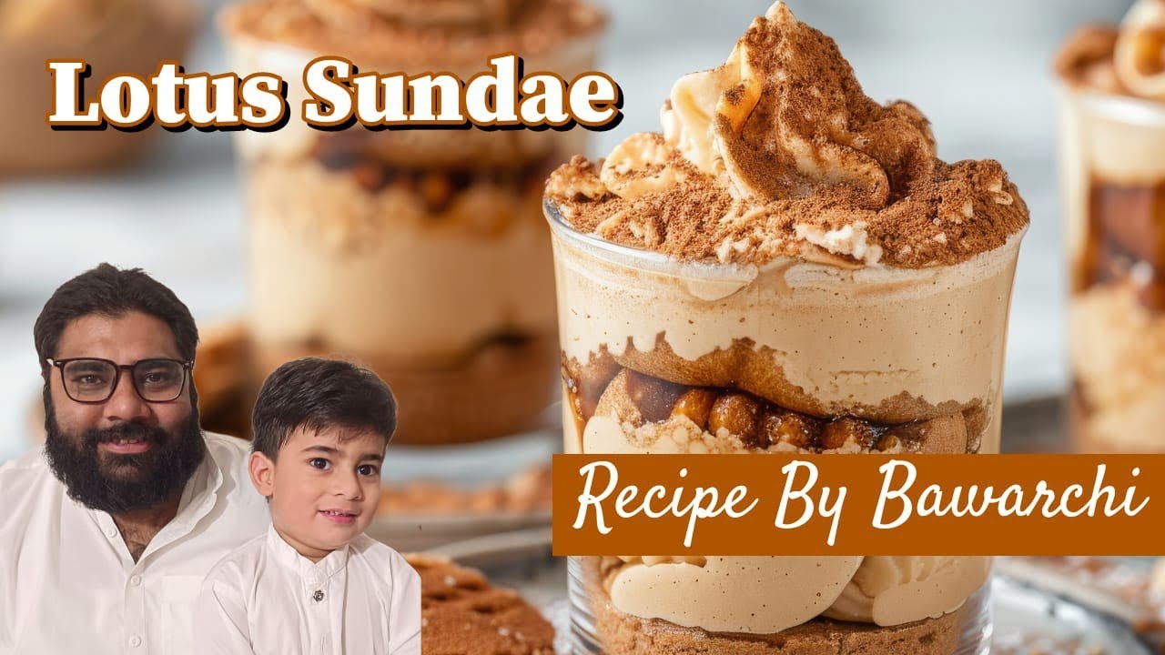 Lotus sundae Recipe | Best dessert Recipe | Commercial Recipe | By Bawarchi