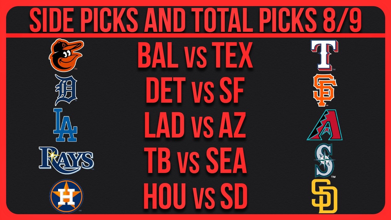 MLB Picks Today Sunday 8/9/26 MLB Picks & Predictions Today (3/3)
