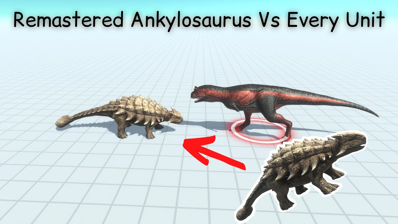 Remastered Ankylosaurus Vs Every Unit ARBS |Animal Revolt Battle Simulator [Who Is The Strongest]