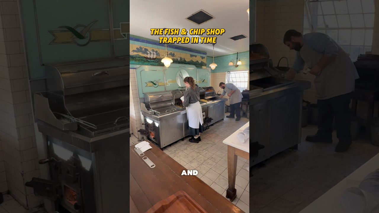 Безумный чиппи, застрявший в истории. Просто потрясающие сцены 🥹 #fishandchips #britishfood #food...