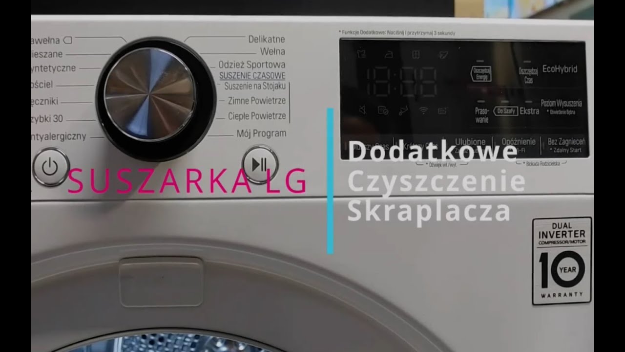 Suszarka LG dodatkowe czyszczenie skraplacza