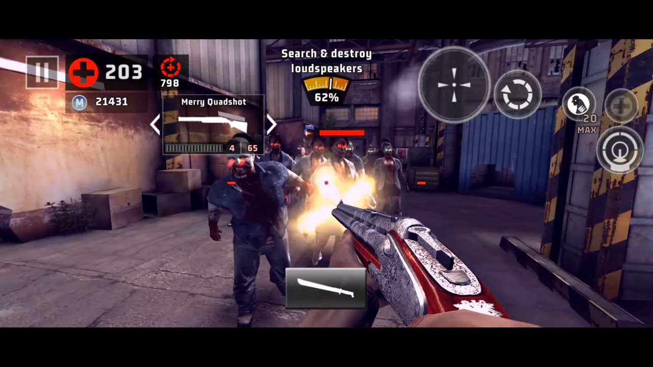 DEAD TRIGGER 2 MERRY QUADSHOT VS QUAD DAMAGE COMPARISON GAMEPLAY HIGHLIGHTS 