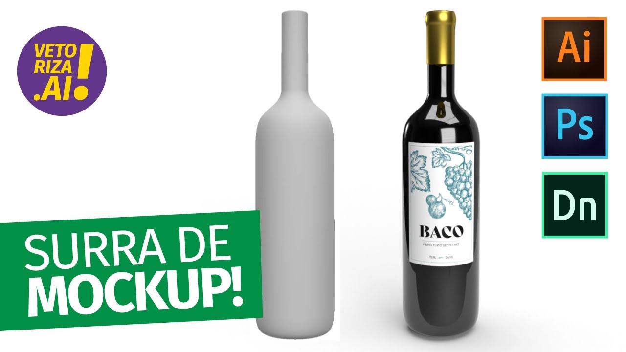 Como criar um MOCKUP DO ZERO com o Illustrator, o Photoshop e o Dimension