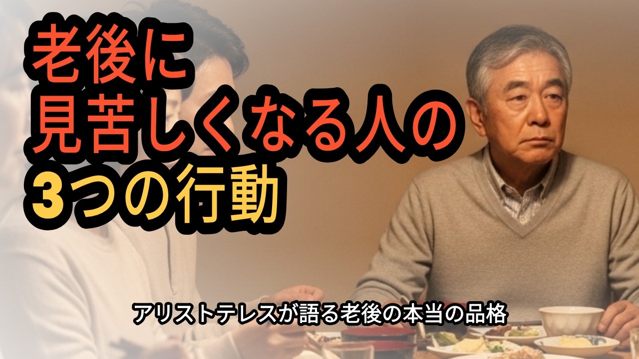 「年を取るほど見苦しくなる人の3つの行動」老後の品格を決める習慣とは | アリストテレスが語る老後の本当の品格