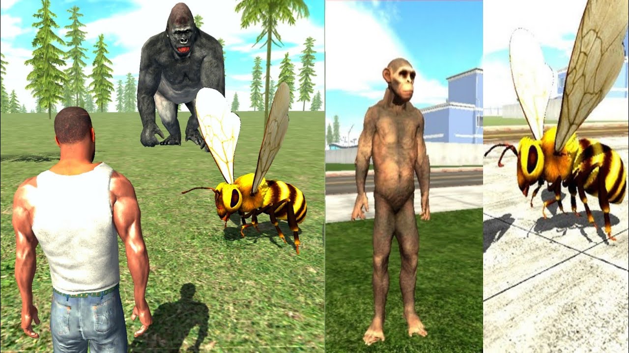 Indian Bike Driving 3D New Update Monkey Man And Bee + King Kong | Indian Bikes Driving 3D