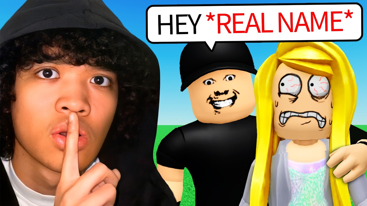Издеваюсь над жутким сталкером в Roblox.