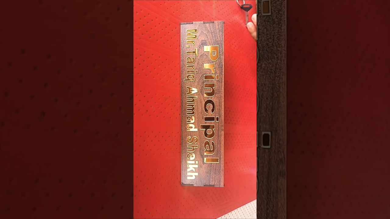 GOLDEN MIRROR Acrylic Principal Disk Name Plate MDF Masterpiece? #art #school