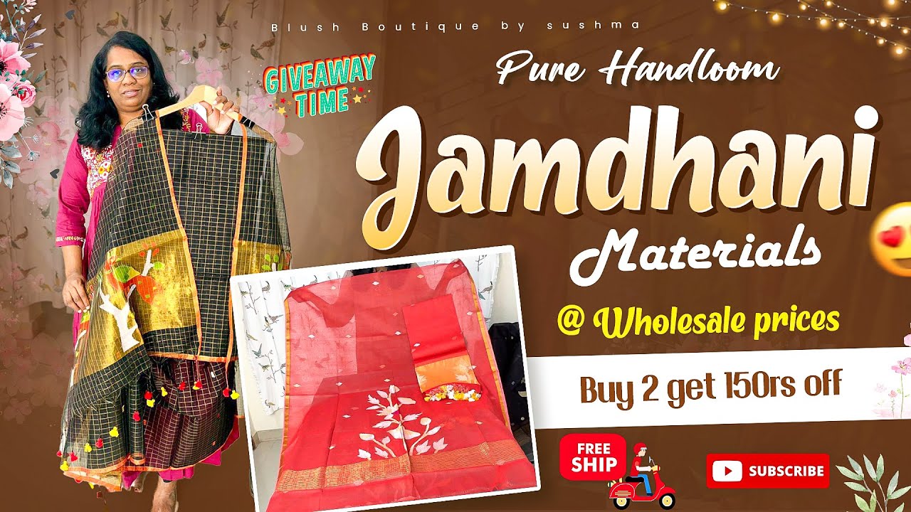 The Luxury fusion- where Jamdhani meets Pythani😍| premium handloom Dress maaterials 