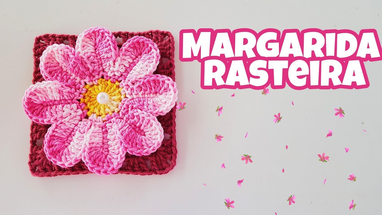 FLOR MARGARIDA RASTEIRA - PASSO A PASSO (LUANA JAWORSKI)