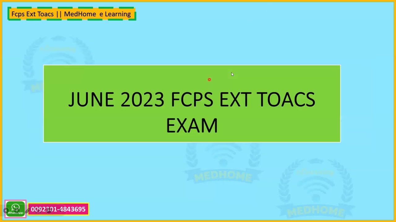 ABC of Fcps Part 2 Obs Gyn  Extended Toacs || Everything You Need to know