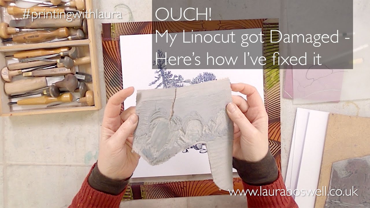 OUCH! My Linocut got Damaged - Here's how I've Fixed it