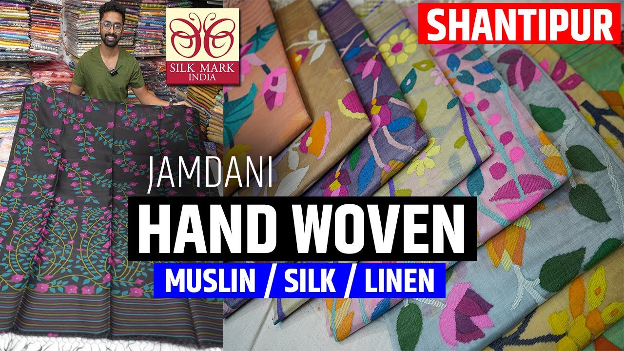 Mesmerizing Hand Woven Muslin Jamdani, Khadi, Cotton, Silk Saree Wholesaler in Nadia, Shantipur