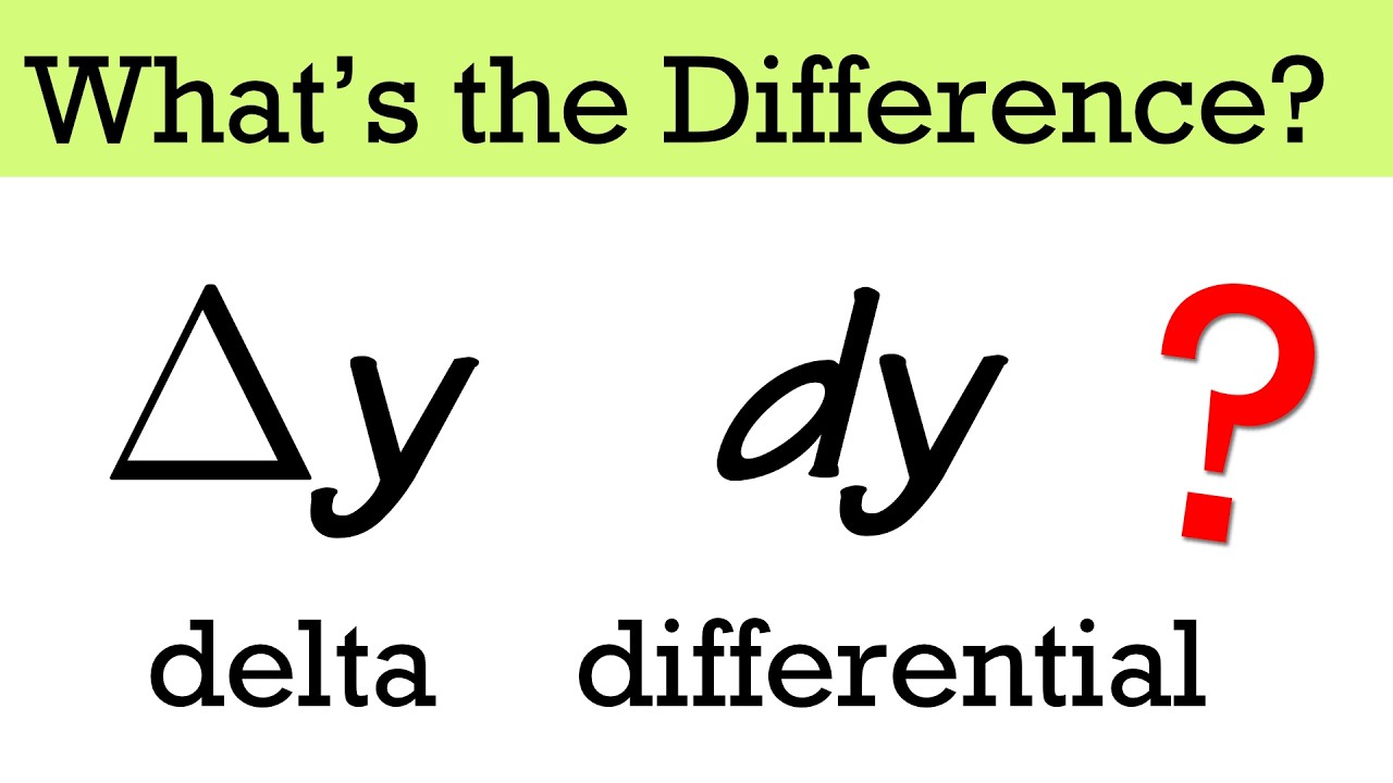 difference between delta y and dy, calculus 1 tutorial