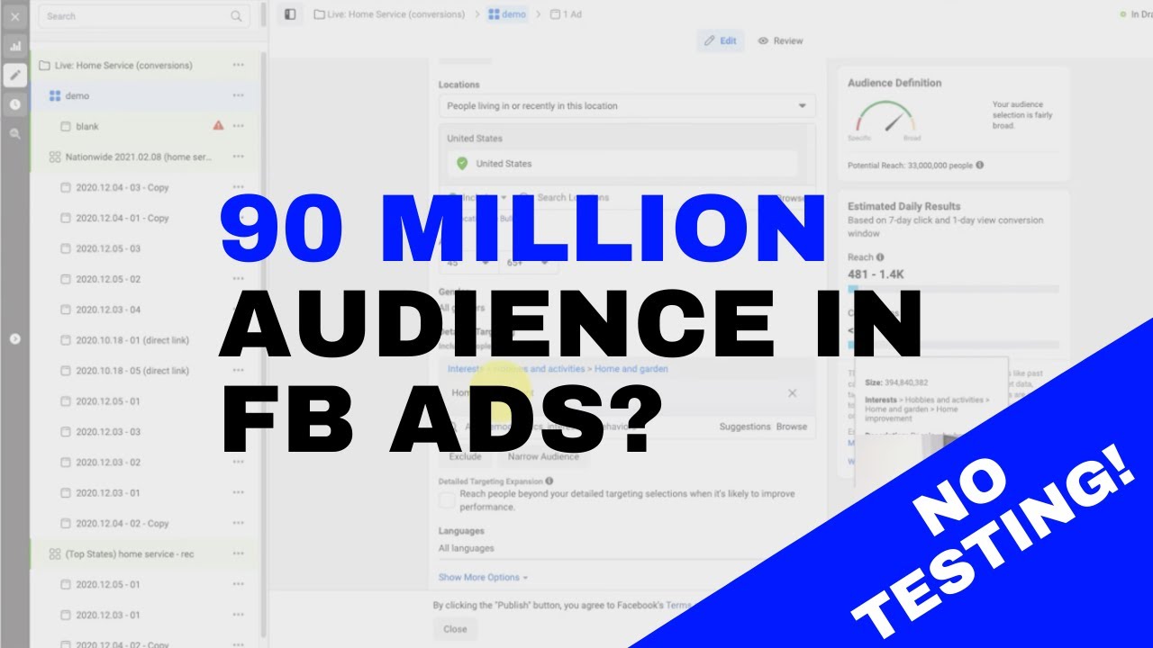 Facebook Ads; How To Win With VERY BROAD Targeting